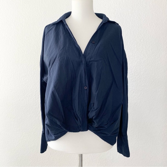 Stateside Tops - STATESIDE Dark Blue Women's Button-Down Shirt